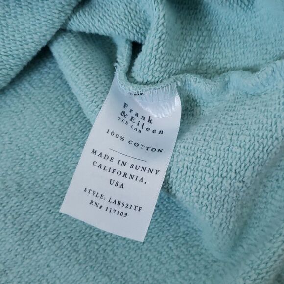 Frank & Eileen Womens Green Chic Feminine Cotton Oversized Hoodie Size Medium - Picture 2 of 7